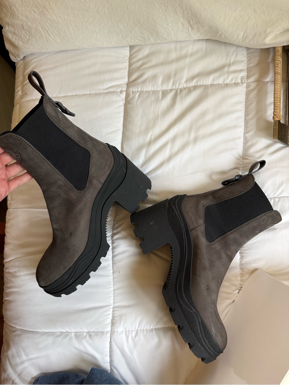 Moncler Gray Envile Chelsea Boots - Picture 8 of 14